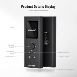 NEEWER Control Remoto Actualizado 2,4G para Control Deslizante de Cámara Motorizada, Modo de Video Compatible, Lapso de Tiempo VS-80WC / 100WC, ER1-120/100/80 (RT-08)