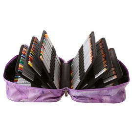 Lbxgap Colored Pencil Case 140 Slots hold 420 pcs Pencils or 280 gel pens. Organizer Large Capacity with Handy Wrap Portable Multilayer Holder for Watercolor Pencils & Gel Pen Markers