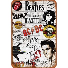 N/ A Best of Rock 'n Roll Tin Sign Retro Metal Wall Decor Tin Sign Vintage Plaque Wall Sticker Gift Yard Bar Pub Cafe Home Decor