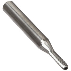Kodiak Cutting Tools KCT123385 USA Made SC-11 Cylindrical Ball Nose Carbide Bur, Single Cut, 1/8" Diameter, 1/4" Shank