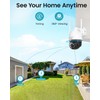 DEKCO 2K WiFi Surveillance Security Camera Outdoor/Home/Dome, Pan-Tilt 360° View,