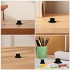 [ULTECHVO] 15pcs Black Flocked Mini Clown Hats Mini Plush Hat