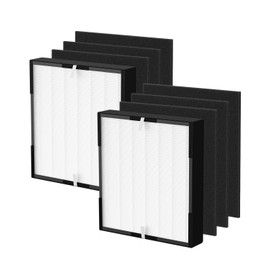 FLT5900 Filter J Replacement For G-Guardian AC5900WCA & AC5900WDLX Air Purifier 99.97% Powerful Filtration Includes 2 HEPA Filters and 6 FLT21CB4 Activated Carbon Pre-Filters