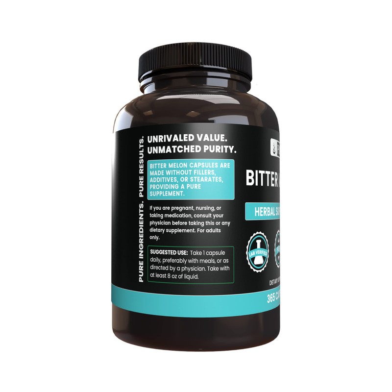 Pure Original Ingredients Bitter Melon (365 Capsules) No Magnesium Or