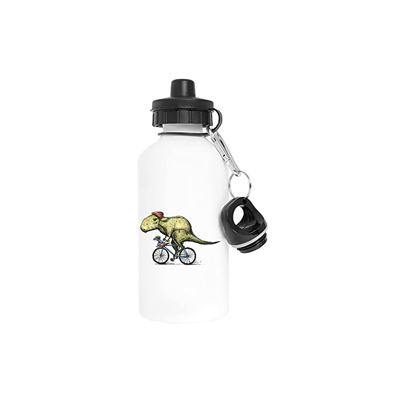 Vendax T-Rex Bikers Aluminium Weiß Wasserflasche Mit Schraubverschluss White Water