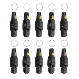 SAUYRASY 10Pcs Black Heavy Tension Snap Release Clips for Kites Planer Board Downrigger Trolling Fishing