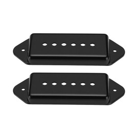 OTOTEC 2 x 50mm Plastic Covers Pole Spacing Dog Ear Guitar Pickup Compatible with P90 Dog Ear Bridge Black (118x41x11mm)