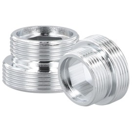 Pack of 2 Metal Tap Adapter, Anti-Wear Male Thread Water Connection Adapter, Tap Thread Adapter for Kitchen Tap, Hoses, Sprayers, Filters (Silver, M18-M22, Standard)