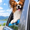 Dog Car Window Chin Rest Cushion with Window Slot Design