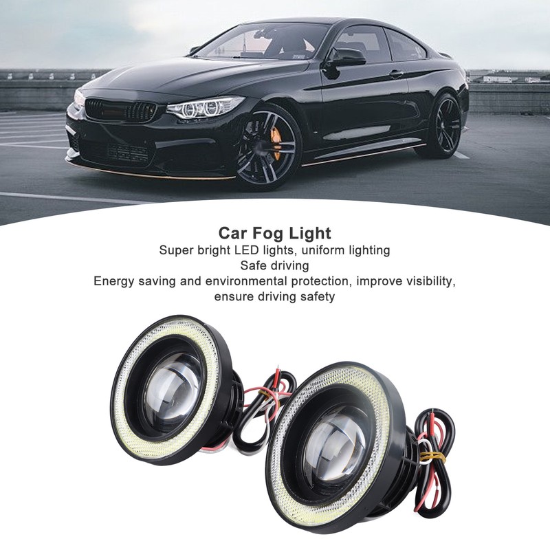 3.5in Car Fog Light Aluminum Housing Waterproof Bright LED Universal
