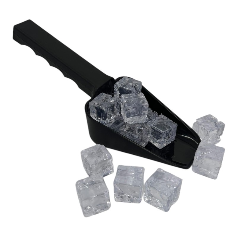 Slotted Ice Scoop 10 oz, Black Plastic, Plastic Scoop, Ice