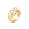 AFFY Signet Nugget Men's Ring Cubiz Zirconia In 14K Yellow