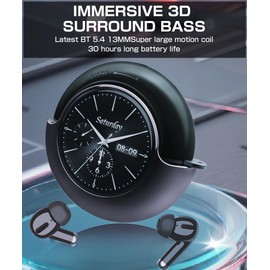 TDW Wireless Earbuds with Smart Touch Screen Earphones Bluetooth 5.4 Headphones in Ear with Calls Noise Cancelling Mic & HiFi Stereo, IPX5 Waterproof Ear Buds LED Display Control