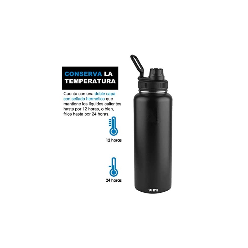 Botella Agua Fría Caliente 1.2 L Termo Acero Inoxidable