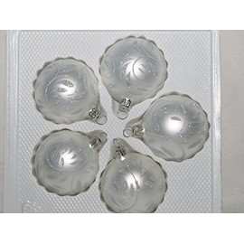 Jingle Bells Lauscha Tree Decoration Baroque Silver 6 cm Ball