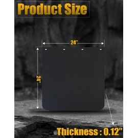 CJEMIX Semi Truck Mud Flaps 24"x24", Universal Heavy Duty MudFlaps for Semi Truck Tractor Trailer (4Pcs)