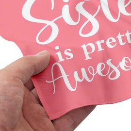 YLWJSP Silk Scarf for Women,Digital Printed Scarves 20.8" x 21.6" Neck Scarf Breathable Lightweight for Sister Gift (My Sisters..)