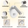ZEROUNO Bedroom Wall Lamp with Switch Reading Light Hardwired Sconces