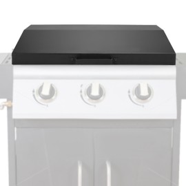 Kojem Hinged Lid Griddle Cover Compatible with 28 inch Blackstone Griddle with Rear & Right Grease Collection Steel Powder Coated Black