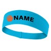Basketball Name Printed Moisture Wicking Headbands - Sky Blue