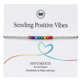 Carrie Elspeth Sending Positive Vibes Sentiment Bracelet