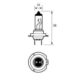 Akhan H755W-Xenon Look Halogen Bulb Set H7 12 V 55 W Super White