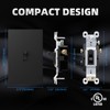 ELEGRP 3 Way Glossy Toggle Light Switch with Matte Mid