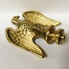 Lamp Finial-Solid Cast Brass Eagle Highly Detailed W/Dual Threads, WB