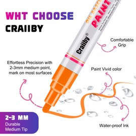 Red Paint Markers, 3 Pack Oil-Based Waterproof Quick Dry Permanent Paint Pen Set for Rocks Painting, Wood, Fabric, Plastic, Canvas, Glass, Mugs, Metal, Tire, Stone, DIY Craft