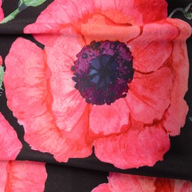 Winter Women Snood Black Poppy Scarf Fleece Neck Warmer Neck Gaiter Tube Bandana Biker Balaclava Outdoors Headwear for Men Women