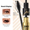 2Pcs Double Effect Mascara, Curling and Intensifying, Waterproof, Black
