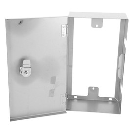 Operitacx Lockable Stainless Steel Socket Cover Heavy Duty Waterproof Electrical Outlet Box for Indoor and Outdoor Use Weatherproof Protective Socket Box Anti-Theft Design