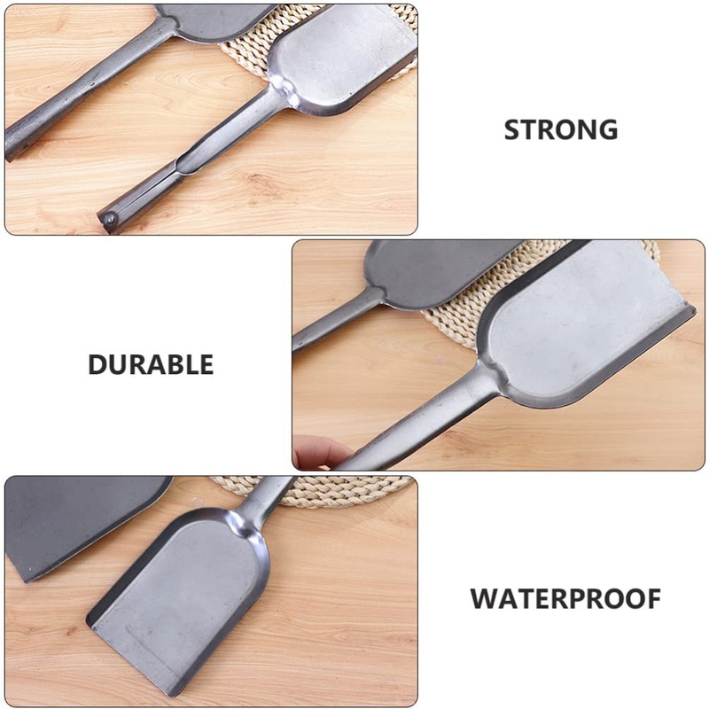 Cabilock 2Pcs Long Ash Handheld BBQ Charcoal Ash Poker Scoop