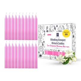 SOUL STICKS 4" Scented Ritual Candles Chime Taper Premium Candles 20 pcs for Rituals, Ceremonies, Meditation, Altar and Spells (Hot Pink/Jasmine)
