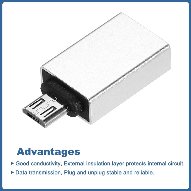 sourcing map USB to Micro USB Adapter Female to Male