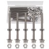 binifiMux 50pcs 1/4-20 x 2 Hex Bolts Spring Flat Washers