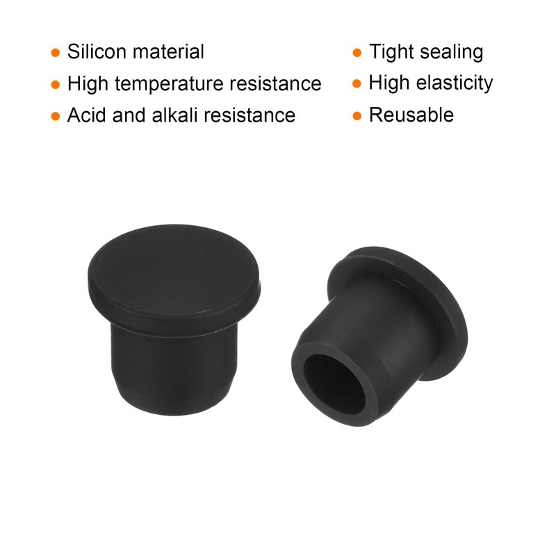 MECCANIXITY High Temp Silicone Plug Mount Dia 13mm/0.5" t Shaped