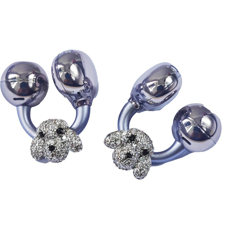 Rhinestone for Clip on Earbuds Open Ear Accessories, Elegant Zirconia