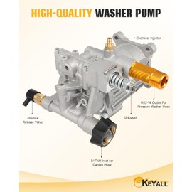 OCPTY 3/4 Shaft Horizontal Pressure Washer Pump 3000 PSI 2.5 GPM Replacement Pump for Power Washer fit for for Troybilt, for for Simpson, for honda GC190 and etc