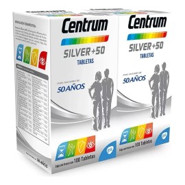 Multivitamínico Centrum Silver +50 Adultos 2 Pack De 100 C/u Sin Sabor