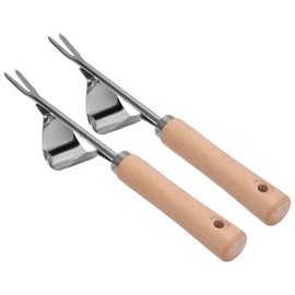 Manual Weed Cutter, 2 Pieces Stainless Steel Weeding Tool, Weed Removal Tool with Ergonomic Handle, Suitable for Garden Lawn