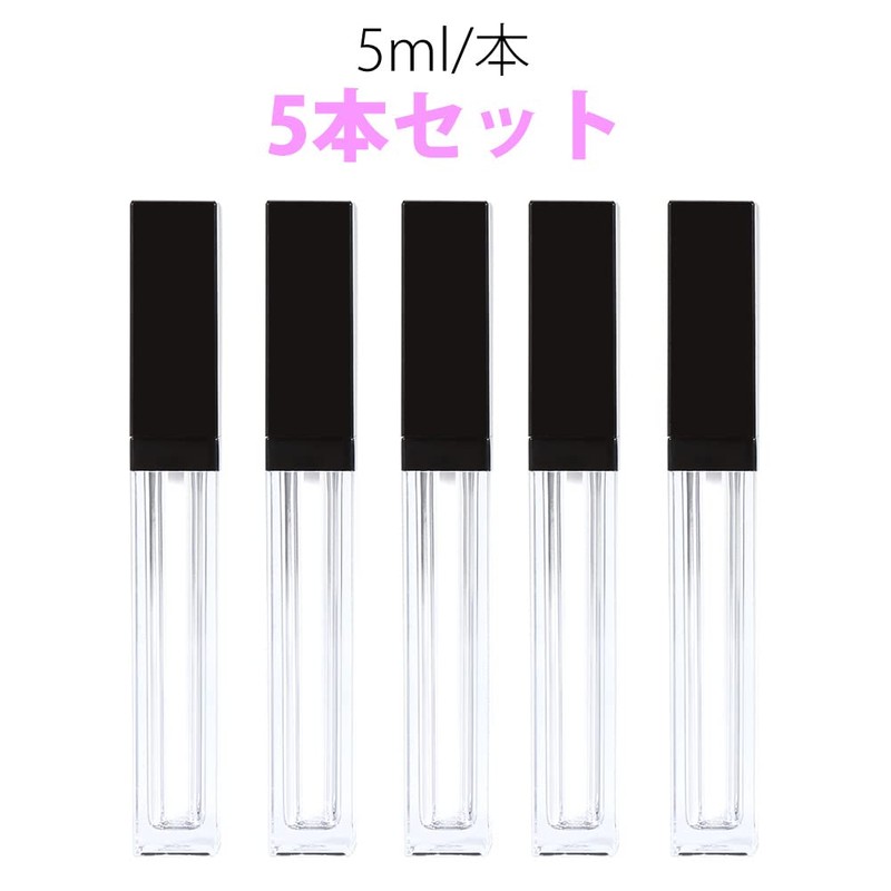 TOPINCN 5ml/pcs Bottle Tube Lip Gloss Bottle Plastic Tube Lip