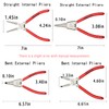 TOOLEAGUE 4 Pcs Snap Ring Pliers Set, Circlip Pliers, 7