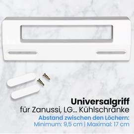 Anakel Home Universal Adjustable Fridge Freezer Door Handle 9-17cm Between Holes White