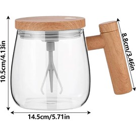 Taza de mezcla eléctrica, taza de café autoagitable, 400 ml, taza de mezcla ligera de alta velocidad, taza de mezcla eléctrica y revuelve para el hogar