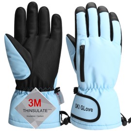 Odtmger Ski Gloves, Warm and Breathable Snow Gloves for Various Cold Winter Outdoor Sports
