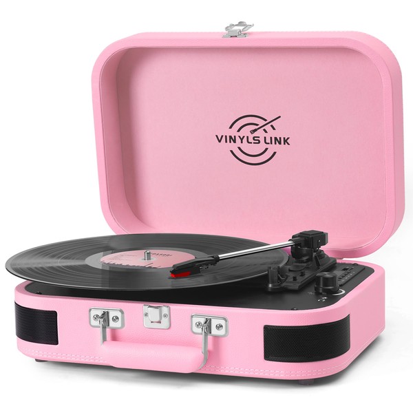 VINYLS LINK Vinyl Record Player 3 Speed ​​Bluetooth Turntable Belt