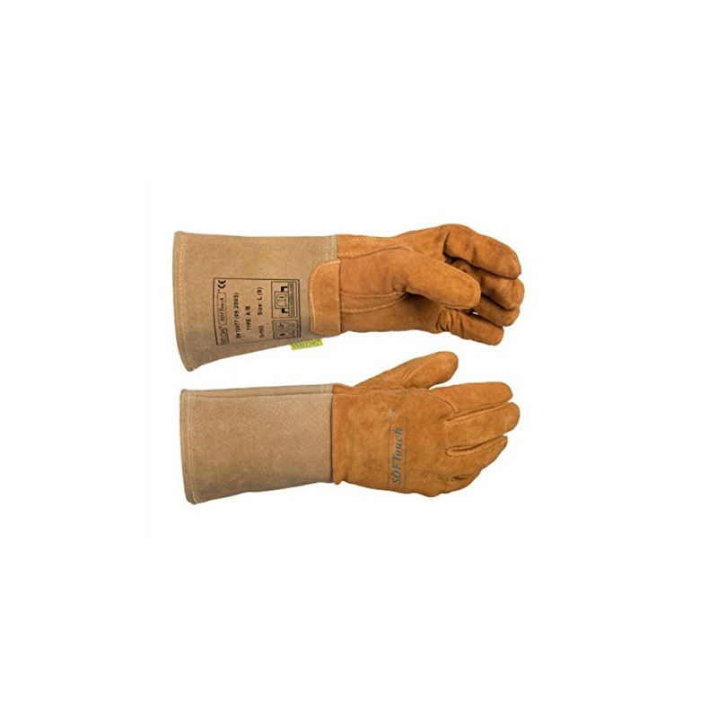 WELDAS SOFTouch 10-1003, Top Grain Reverse Pigskin, TIG Welding Gloves,