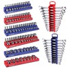 WORKPRO 8-Piece Magnetic Socket Organizer and Magnetic Wrench Organizer Set,