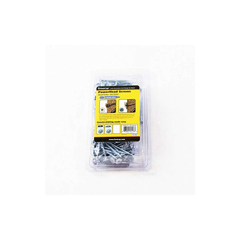 FastCap PowerHead Screws - 2.5-Inch Self-Tapping Oversized Flat Head Wood